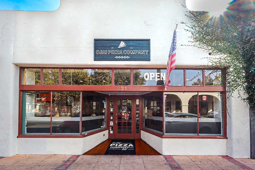 Ojai Pizza restaurant location on East Ojai Avenue in Ojai California